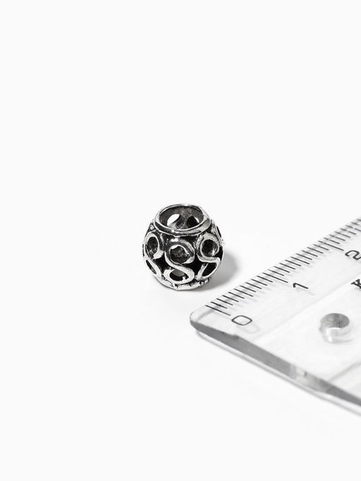 Цена за 5 шт. Шарм разделитель для бусин «Бесконечность», цвет серебро