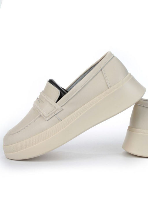 03-PDD171-2 BEIGE Полуботинки женские (натуральная кожа)