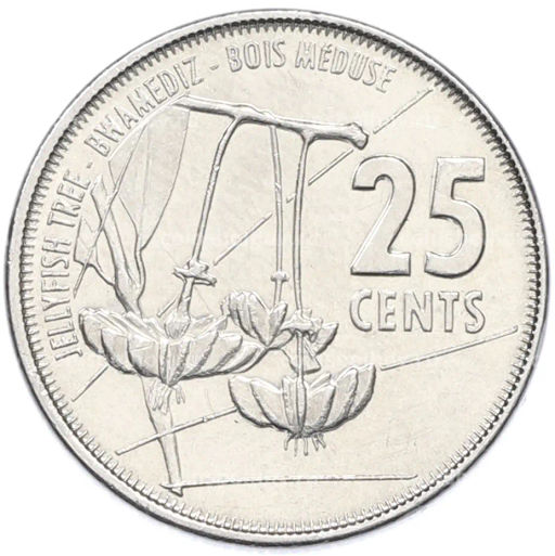 Монета 25 центов 2016 года Сейшелы