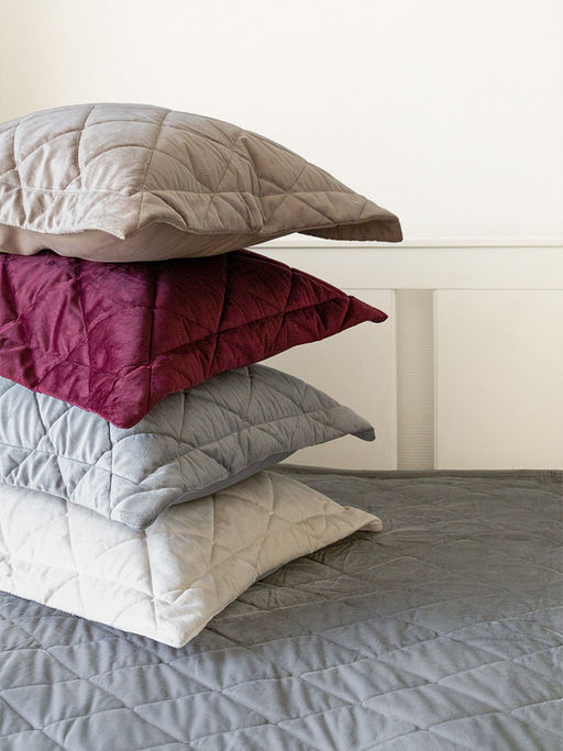 Наволочки декоративные велюр 50x70 (2шт) бордовый - Denastia фото 4