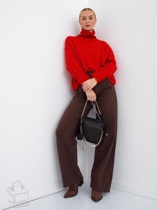 Сумка женская кожаная 6010-2L coffee Polina&Eiterou