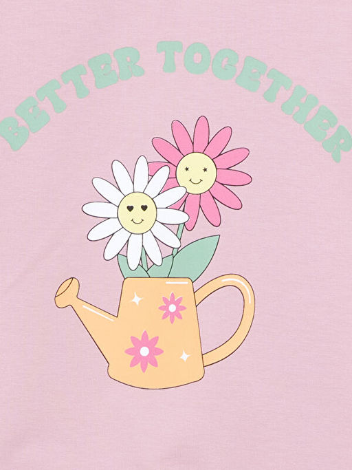 Bisiklet Yaka Bask?l? K?z Bebek Sweatshirt - Waikiki фото 2