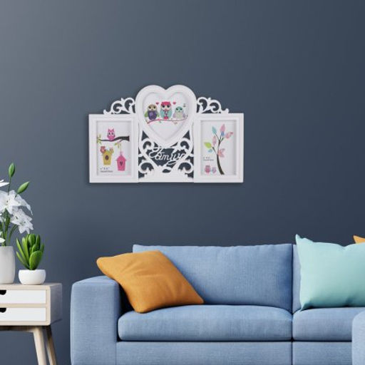 Фоторамка коллаж Семья / 073 /уп 48/ 3 фото белая - Галеонтрейд фото 2