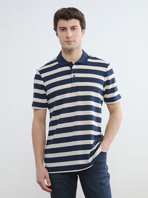 Polo Yaka ?izgili Erkek Ti??rt