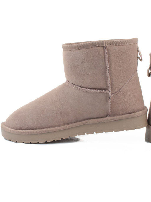04-PF5854-4 GRAY/BEIGE Угги женские (натуральная замша, 100% шерсть)