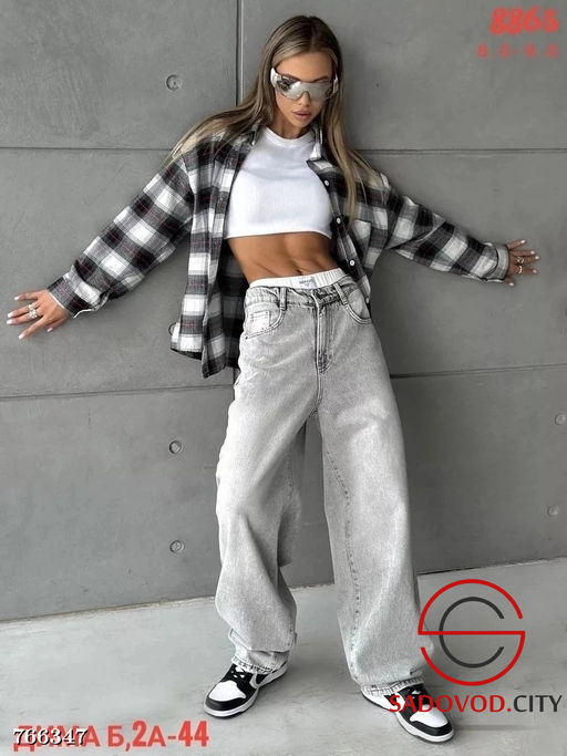 Женские широкие джинсы - Bruno фото 4