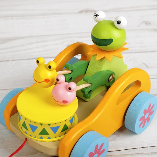 Каталка детская Животные с барабанами, на верёвке, МИКС - Simaland фото 4