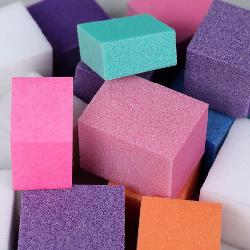 Бафы наждачные для ногтей, четырёхсторонние, 70 шт., разноцветные