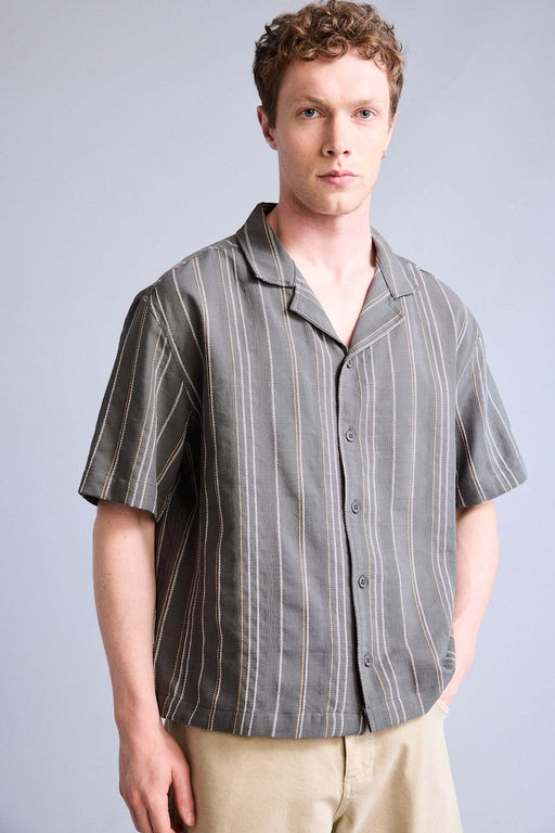 %100 Pamuk Boxy Fit K_sa kollu G_mlek - Defacto фото 3