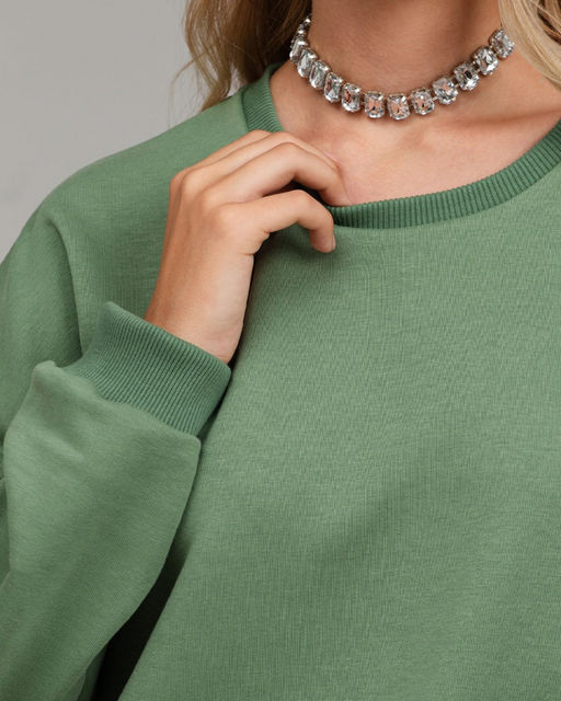 Эффектный свитшот с рюшами Футер 3-х нитка / Атлас-гофре / Органза - Sahar art lab фото 18