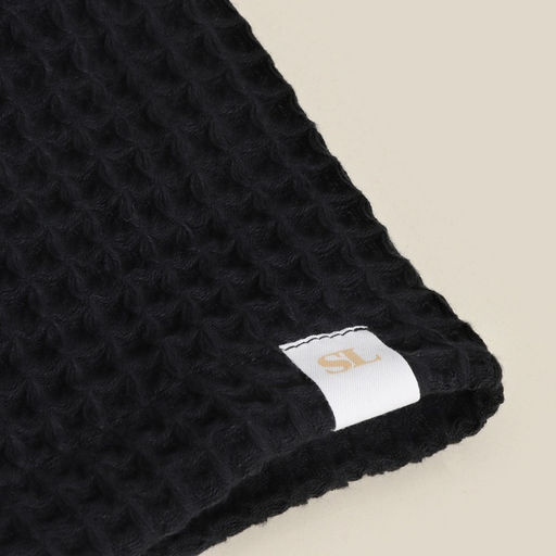 Халат вафельный женский SL HOME: Boho «Дарк Маре», размер M, хлопок 100%, чёрный