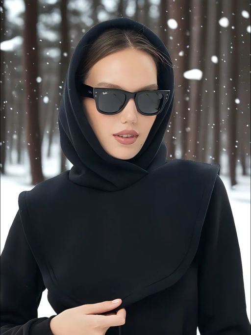 Капор Футер 3-ех нитка начес черный