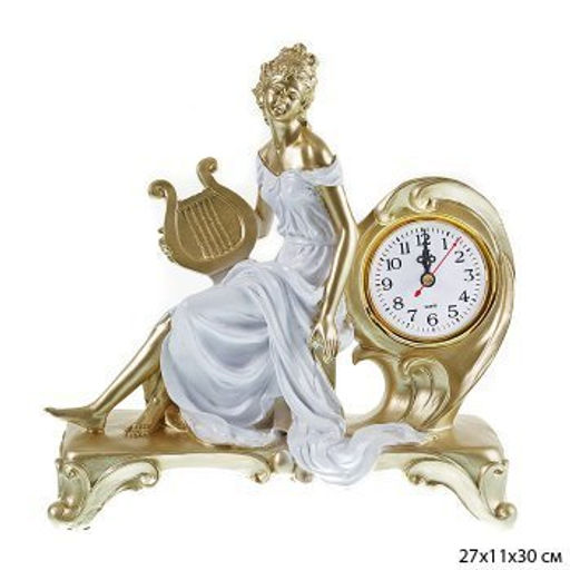 Часы статуэтка Дама с арфой 27х11х30 см / 28-679 /уп 12/ - ГалеонТрейд фото 3