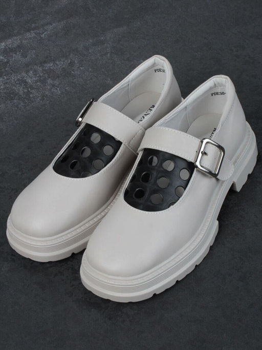 06-PDE38-2 GRAY Туфли женские (натуральная кожа)