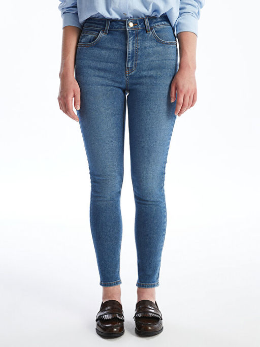 Y?ksek Bel Push Up Kad?n Jean Pantolon