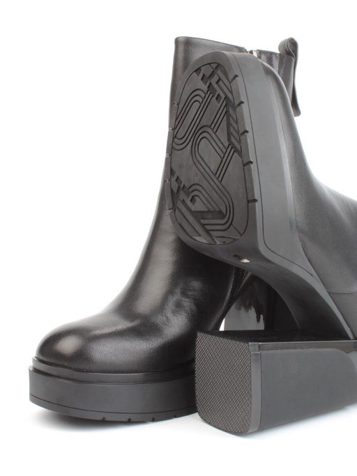 04-M3-1451 BLACK Ботильоны зимние женские (натуральная кожа, натуральный мех) - Фабричный китай фото 15