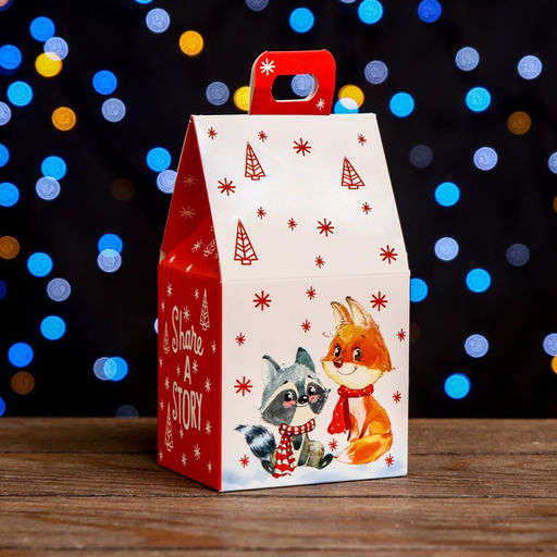 Цена за 5 шт. Подарочная коробка Домик Поделись историей,9,1 х 7 х 15,7 см - Simaland фото 2