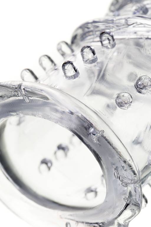 Насадка на пенис TOYFA A-Toys, TPR, прозрачный, 15,3 см  фото 8