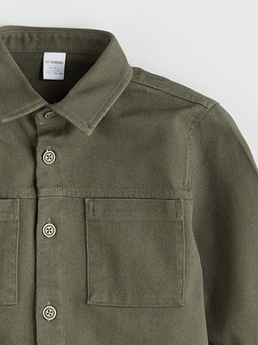 Basic Gabardin Uzun Kollu Erkek ?ocuk G?mlek