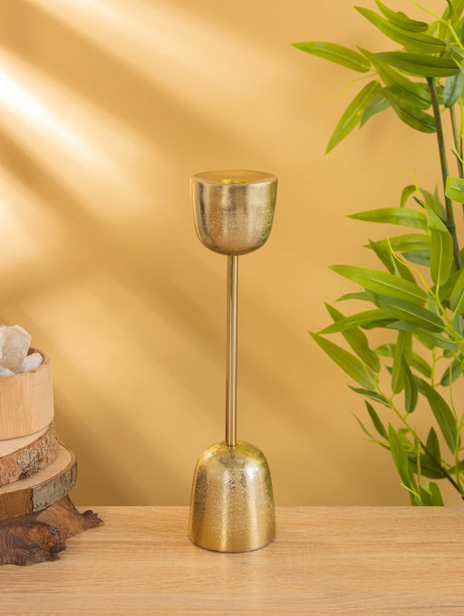 Подсвечник «Факел», 31 см, алюминий, золото