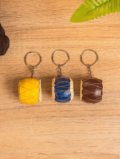 Цена за 2 шт. Сувенир брелок Барабан махагон, МИКС, 3,5х3,5х3 см - Simaland фото 2