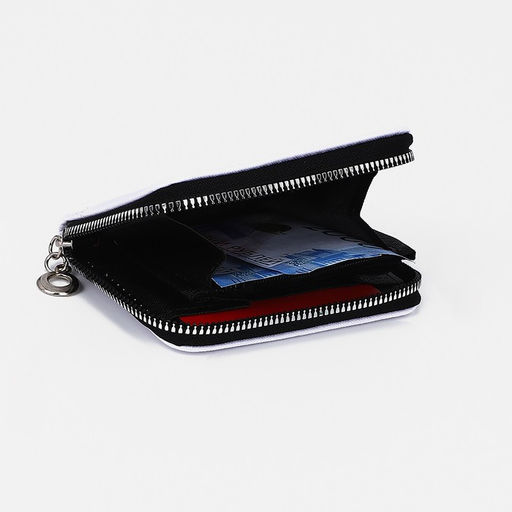 Кошелёк на молнии «Аниме взгляд», отдел для карт, для монет, белый