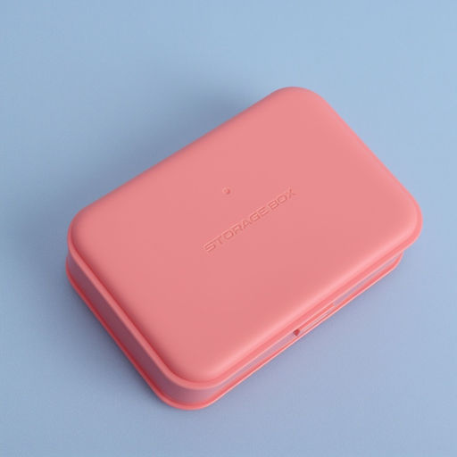 Цена за 2 шт. Органайзер с крышкой, для гигиенических принадлежностей, 14×9.5×3.5 см, розовый