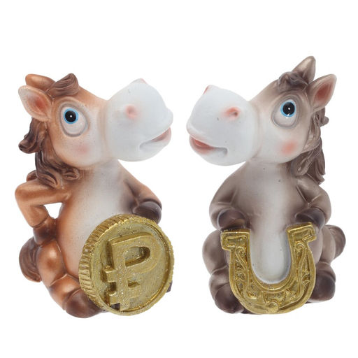 Фигурка декоративная "Лошадка", L4,5 W4,5 H6,5 см, 2в.