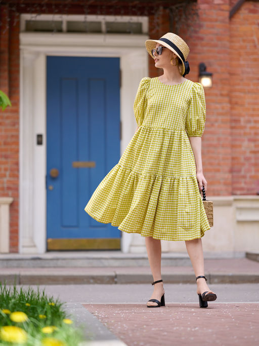 Платье с рукавами-буфами хлопок 100% - Tantino фото 21