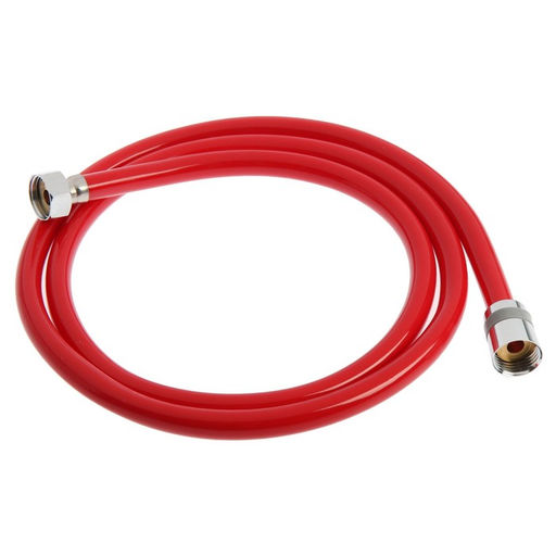 Душевой шланг ZEIN Z12PM, 150 см, антиперекручивание, латунные гайки, бордовый, Имп/Имп