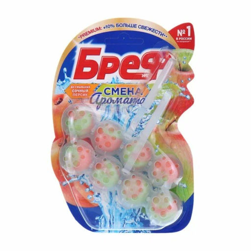 БРЕФчист.блок д/унитаза 2х50гр ПЕРФЮМ СВИТЧ Персик-Яблоко