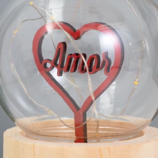 Фигурка светящаяся RISALUX Сердечко, LED-ночник, 3?AG10, шар-8 см, 6.5?6.5?11.5 см