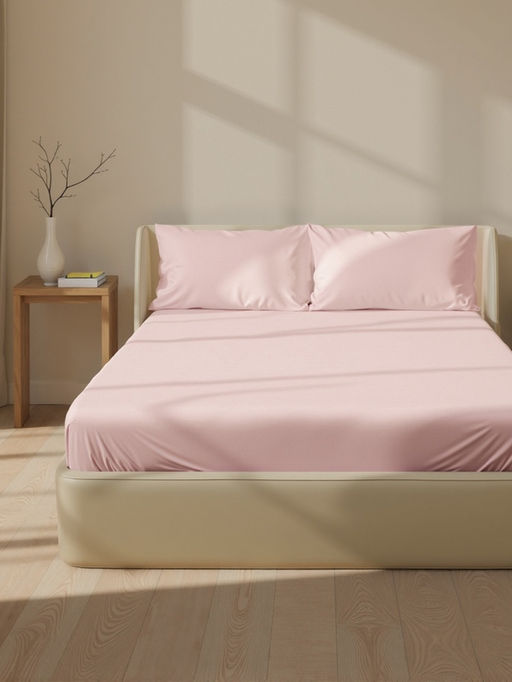 Простыня на резинке 1.5-спальная SL Home, 140200+30 см, розовая, модал - Sima-land home фото 12
