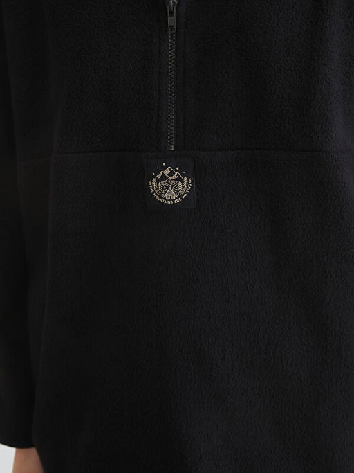 Dik Yaka Nak??l? Polar Kad?n Sweatshirt Tunik