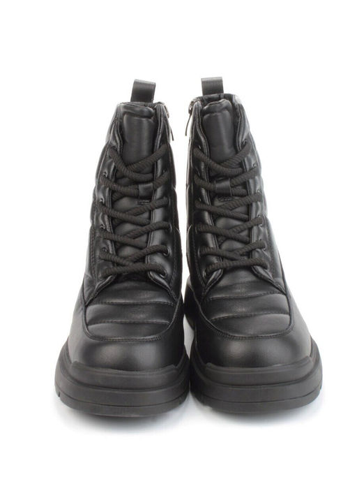 04-A117-1M BLACK Ботинки зимние женские (натуральная кожа, натуральная шерсть)