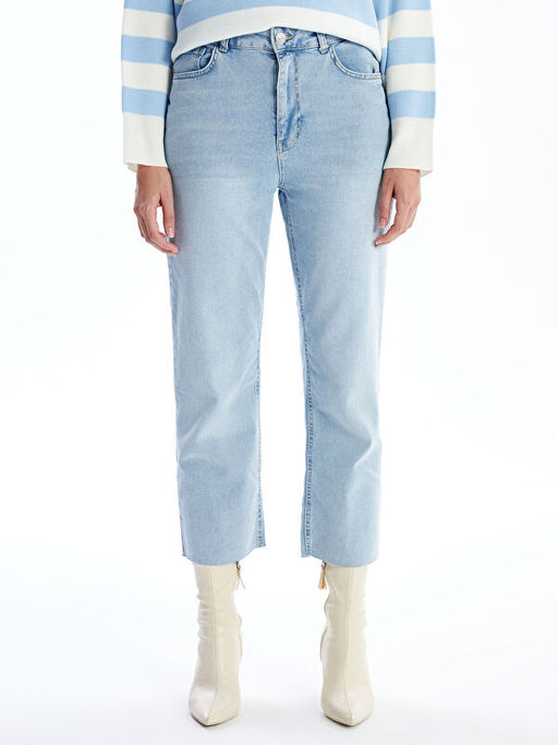 Straight Fit Kad?n Jean Pantolon