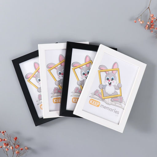 Набор фоторамок для фото Keep memories 10×15 см «Формат», 4 шт., чёрный, белый, (стекло)