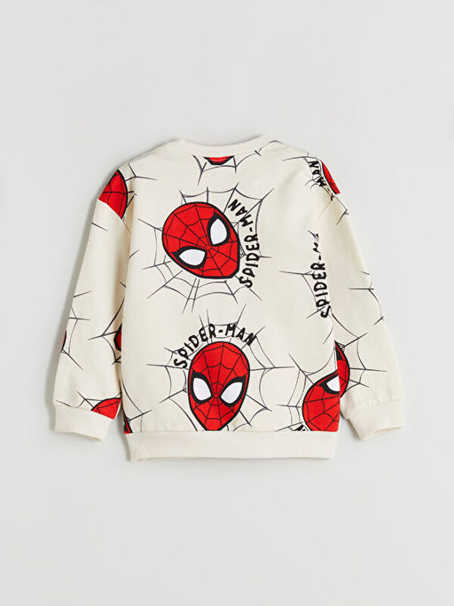 Bisiklet Yaka Spider-Man Bask?l? Erkek ?ocuk Sweatshirt