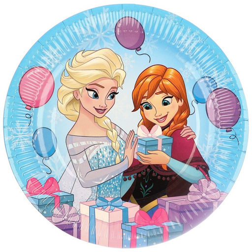 Цена за 10 шт. Тарелка бумажная Эльза и Анна, 23 см, Холодное сердце - Disney фото 7