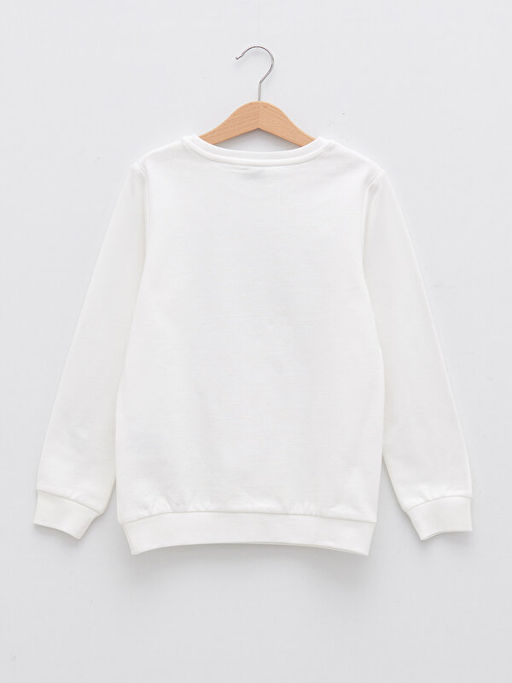 Bisiklet Yaka Bask?l? Uzun Kollu Erkek ?ocuk Sweatshirt - Waikiki фото 2