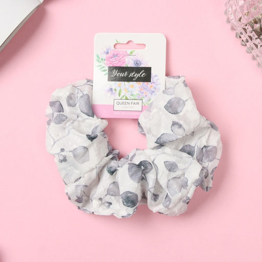 Цена за 2 шт. Резинка для волос «Орбита», листочки стиль, 13 см, белая