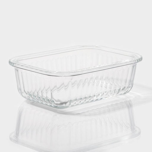 Контейнер для еды Доляна Basic, 640 мл, 1712.56.3 см, прямоугольный, жаропрочного стекло, прозрачный  фото 4