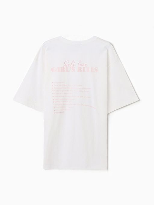 Футболка женская MIST Girl&apos;s rules, размер 46, белая