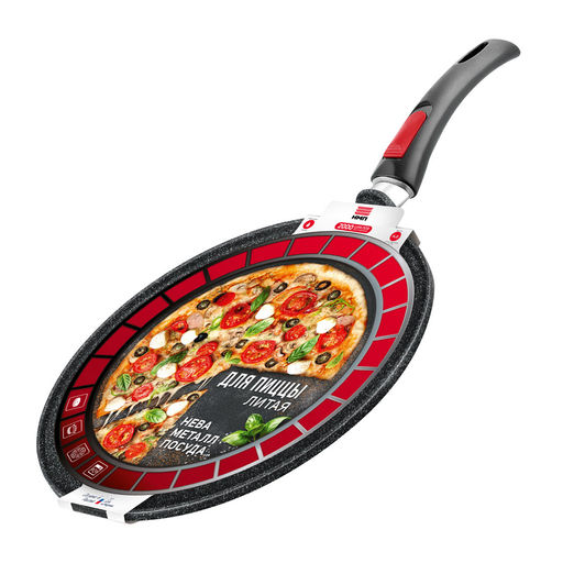 Сковорода 32 ПР для пиццы литая Granite , с/р арт.6432, НЕВА