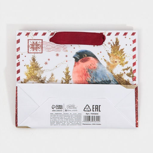 Пакет ламинированный горизонтальный Новогодняя бандероль, 15 12 5,5 см - Дарите счастье фото 7
