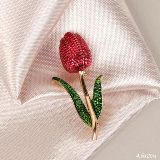 Брошь Тюльпан / 5453R /уп 12/