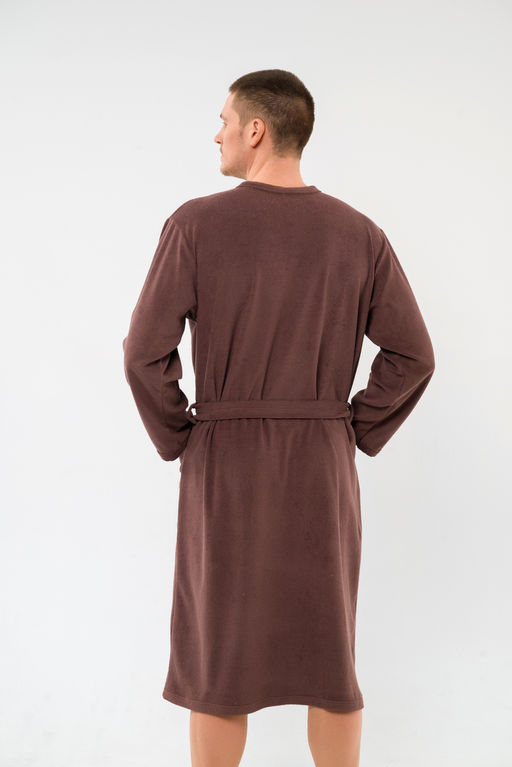 Халат мужской из махры Ренат темно-коричневый - Амадэль фото 6