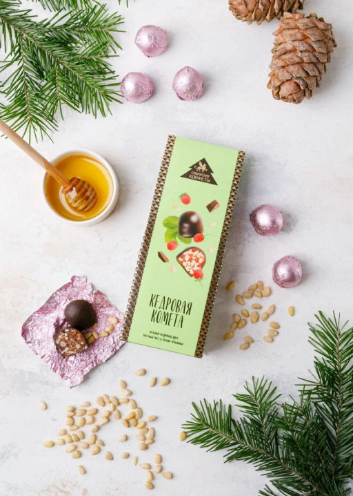 Кедровая комета с земляникой, 70 г - Сибирский кедр фото 4