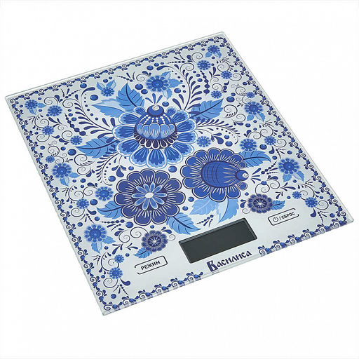 Весы настольные электронные ВАСИЛИСА ВА-005 "Гжель"