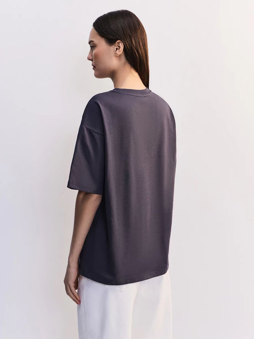 Базовая футболка оверсайз из хлопка OVERSIZE0526-39 / Zarina  фото 8
